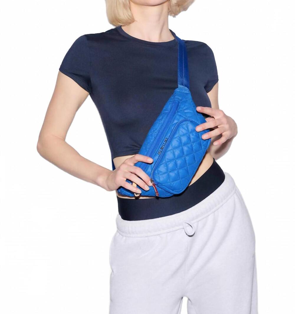NEW MZ WALLACE small metro sling bag in surf blue